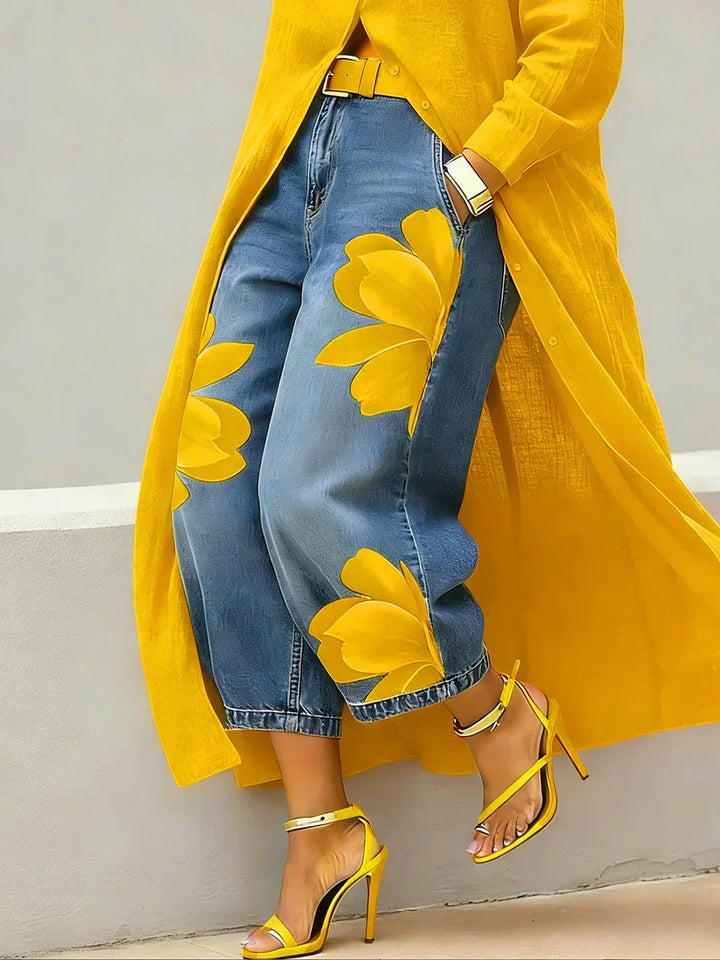 Shirt dress and jeans set for women