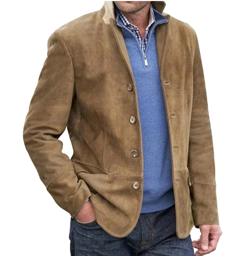 Suede Blazer Jacket for Men