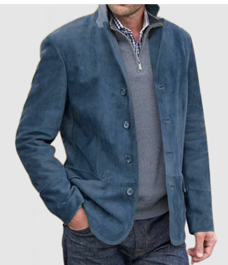 Suede Blazerjakke til Herrer