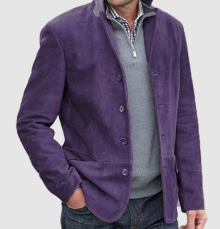 Suede Blazerjakke til Herrer