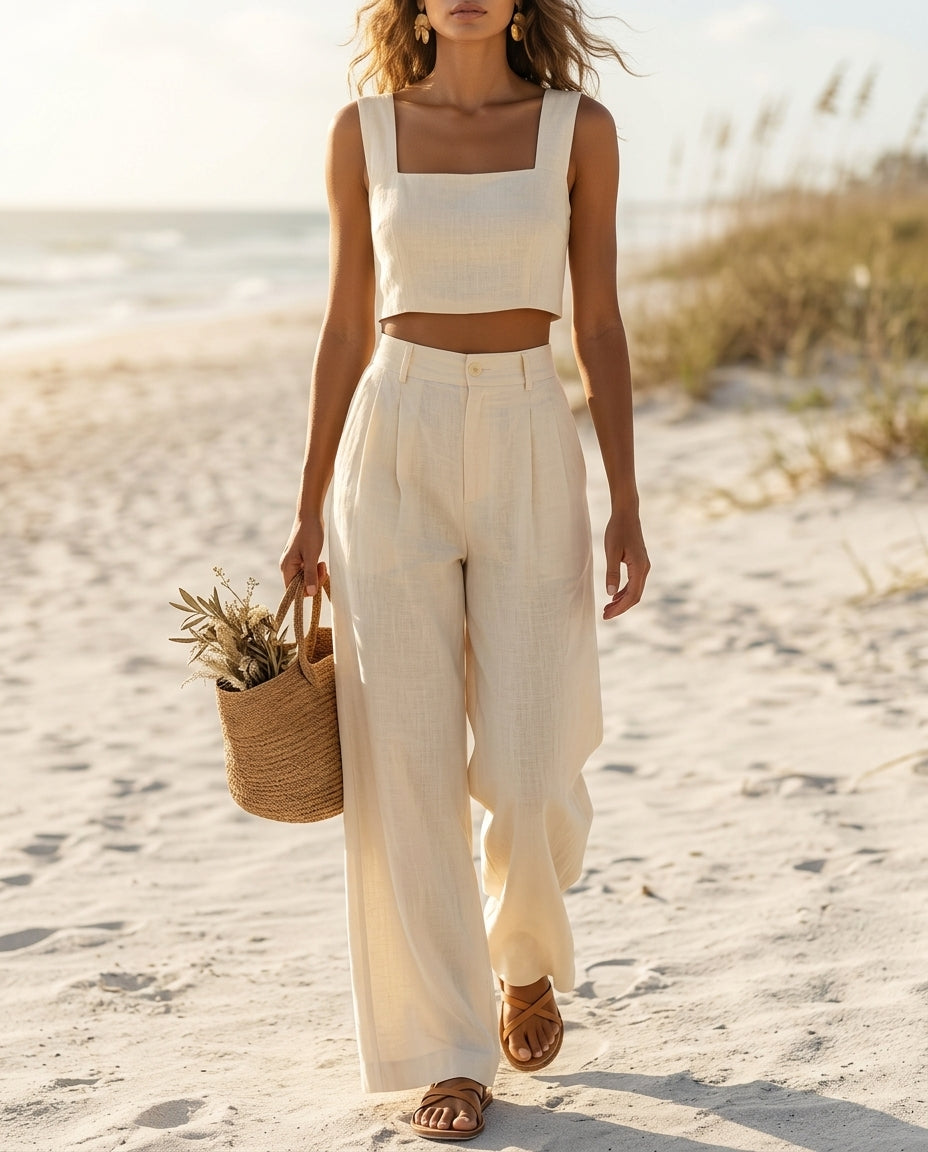 High-Waisted Palazzo Trousers for Women