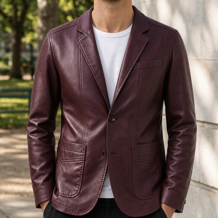 Leather blazers for men