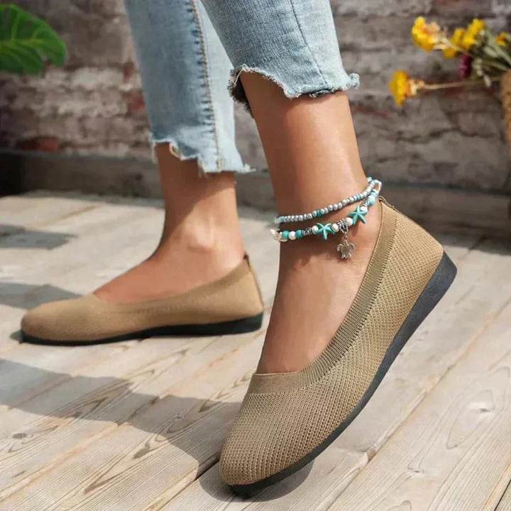 Komfortable Strikkede Ballerina Sko