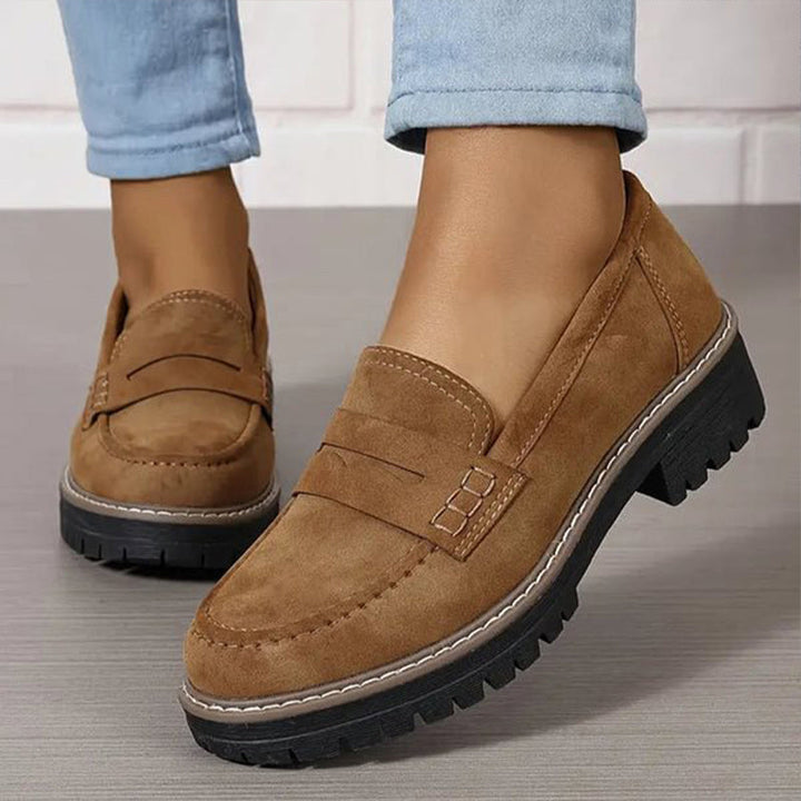 Chunky Loafers with Low Heels
