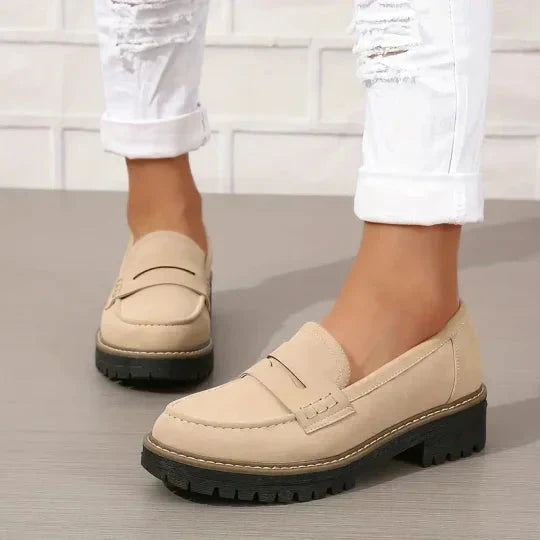 Chunky Loafers with Low Heels