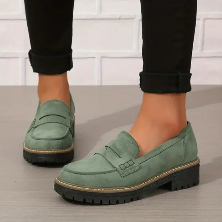 Chunky Loafers with Low Heels