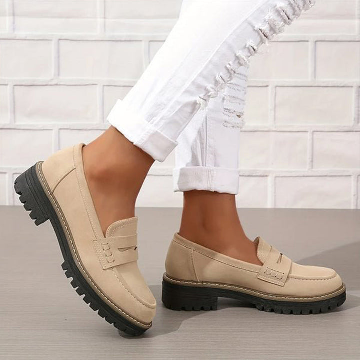 Chunky Loafers with Low Heels