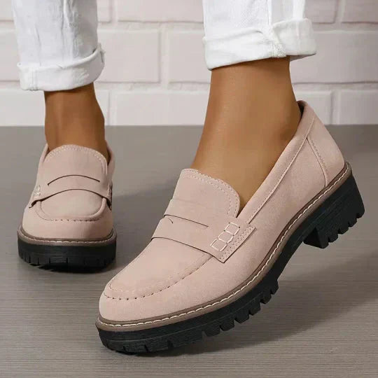 Chunky Loafers with Low Heels