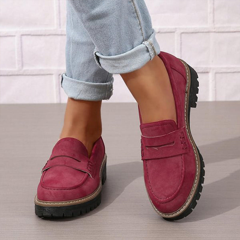 Chunky Loafers with Low Heels