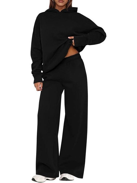 Women's Loungewear Set with Hooded Jacket and Sweatpants