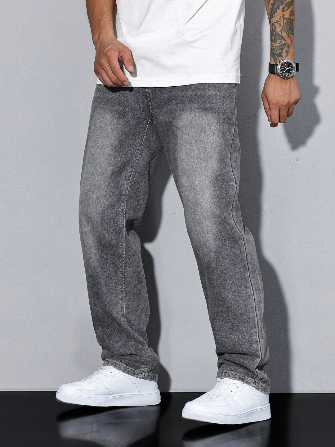Herre vide jeans i denim