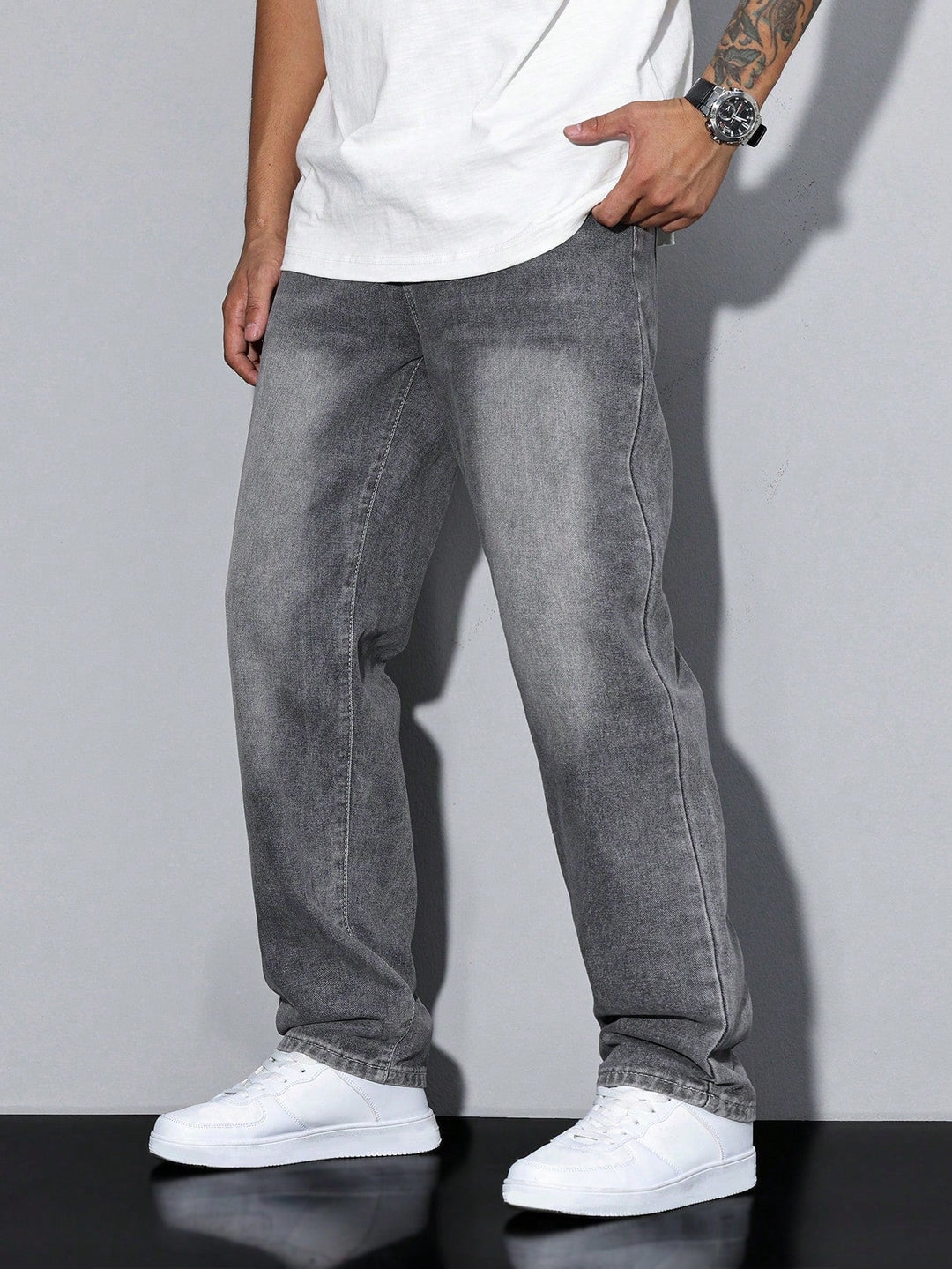 Herre vide jeans i denim