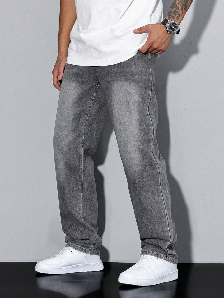 Vintage Herrejeans Med Lige Ben
