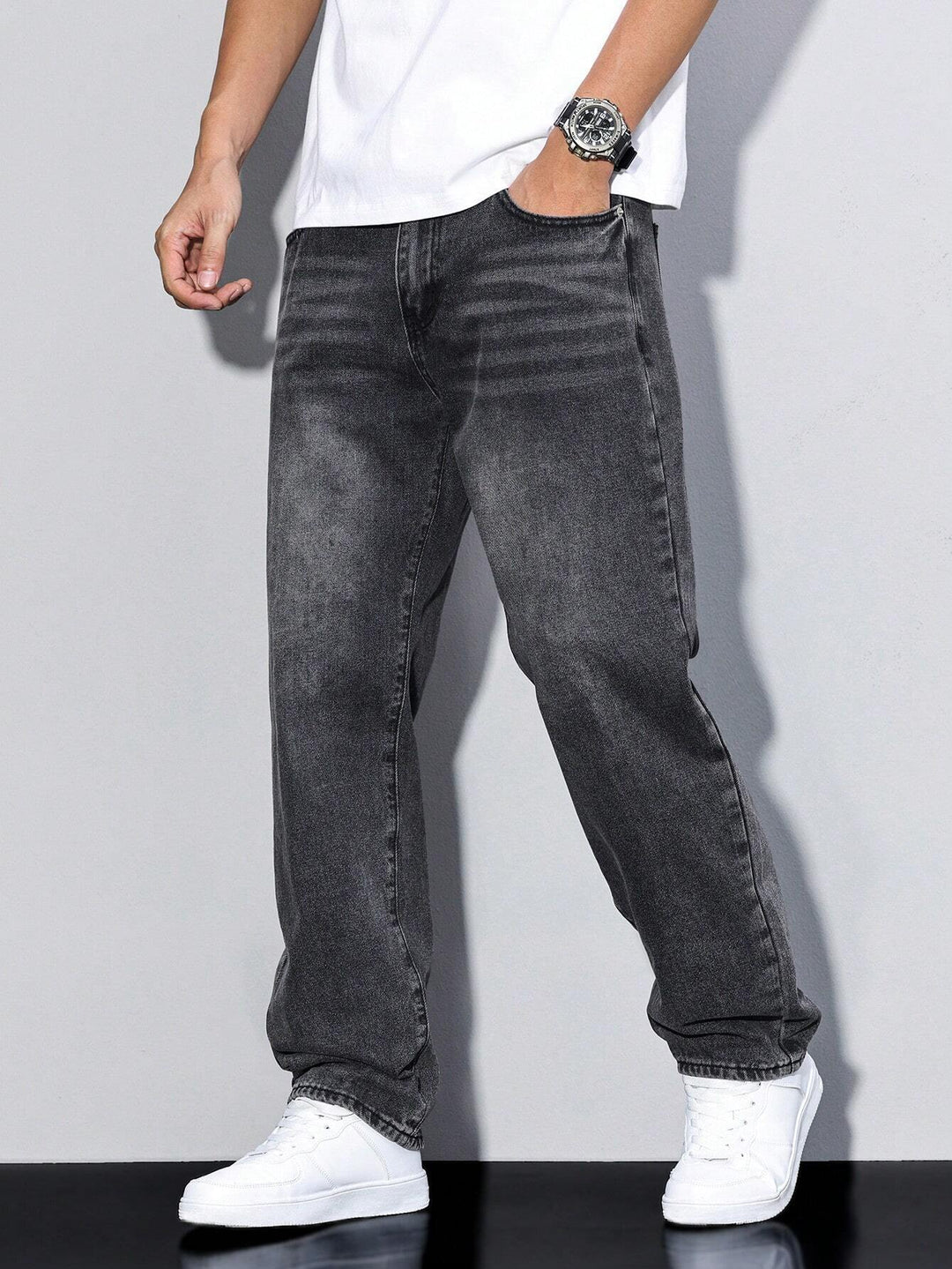 Herre vide jeans i denim