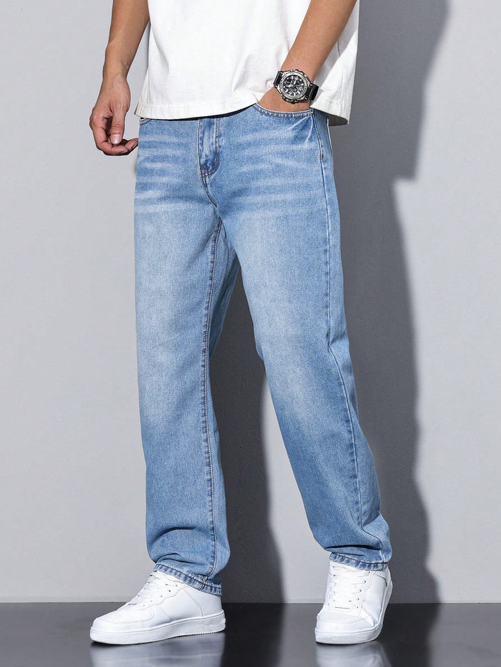 Herre vide jeans i denim