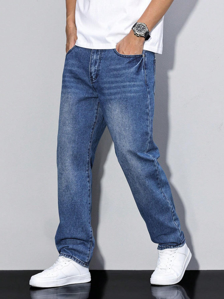 Herre vide jeans i denim