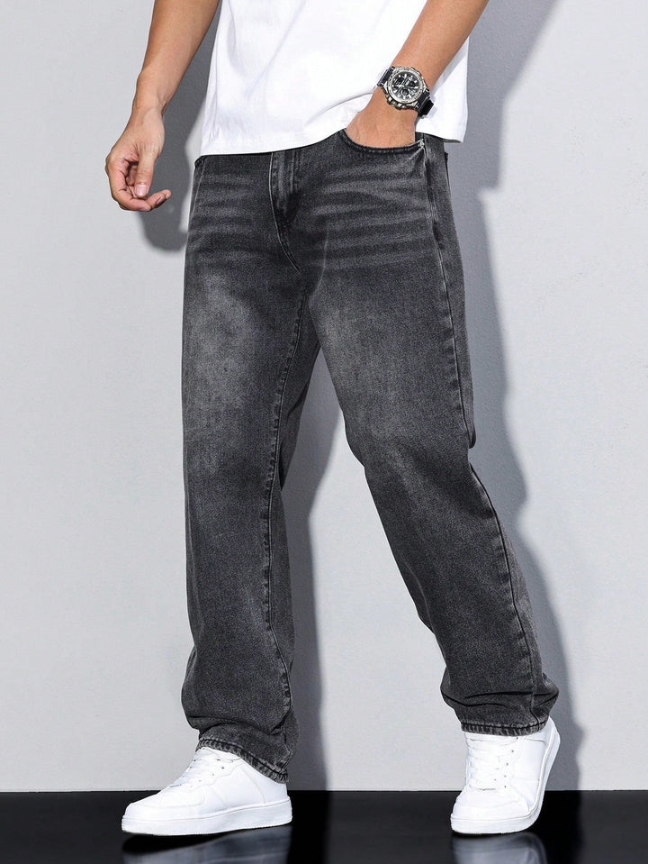 Herre vide jeans i denim