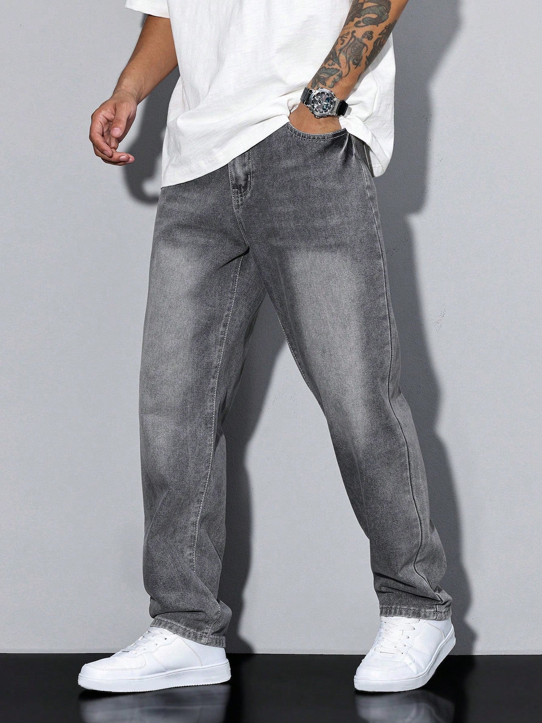 Herre vide jeans i denim