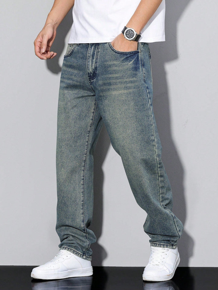 Herre vide jeans i denim