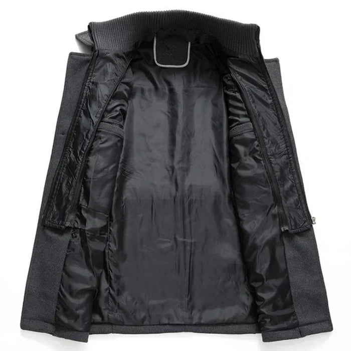 Peacoat Jacket with Layered Collar for Men