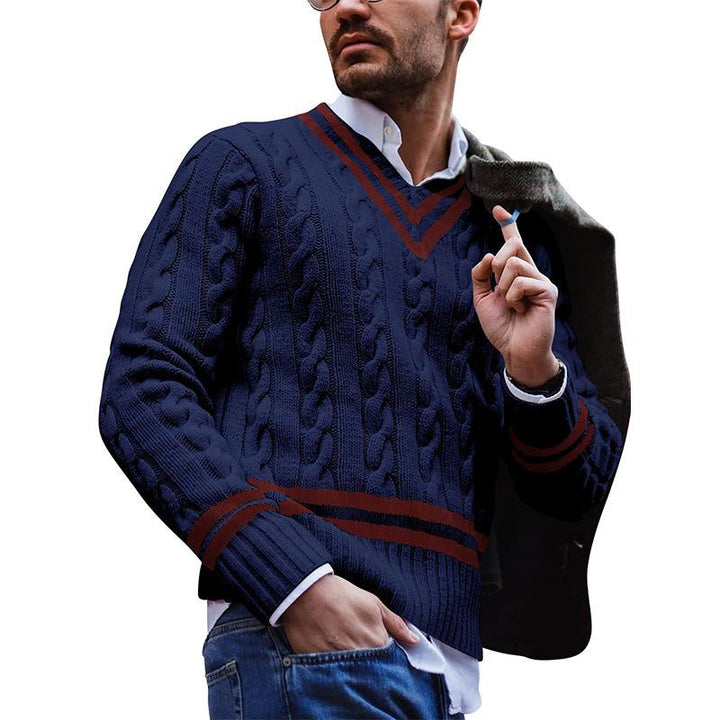 Cable-knit cricket sweater for men