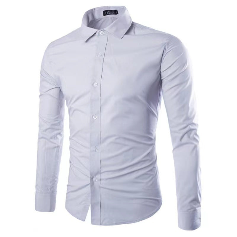 Slim Fit Skjorte med Spids Krave til Herrer