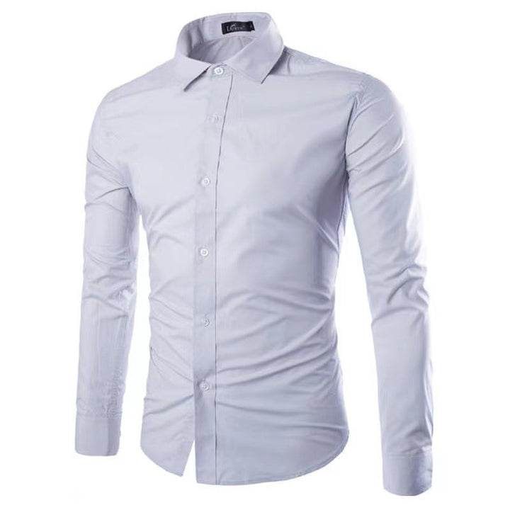 Slim Fit Skjorte med Spids Krave til Herrer