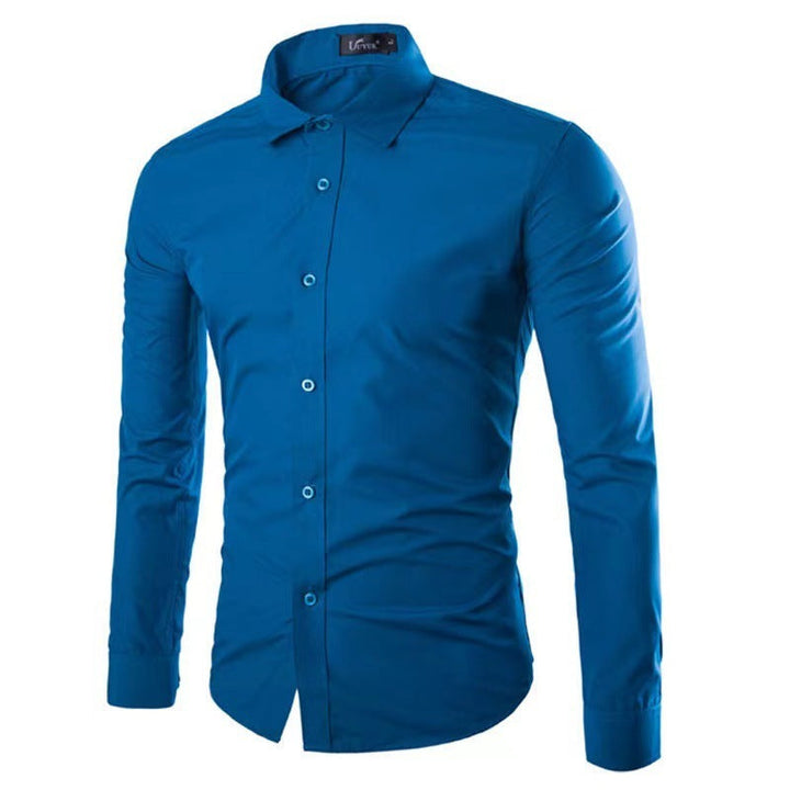 Slim Fit Skjorte med Spids Krave til Herrer