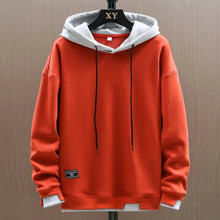 Men's hoodie with drawstring closure