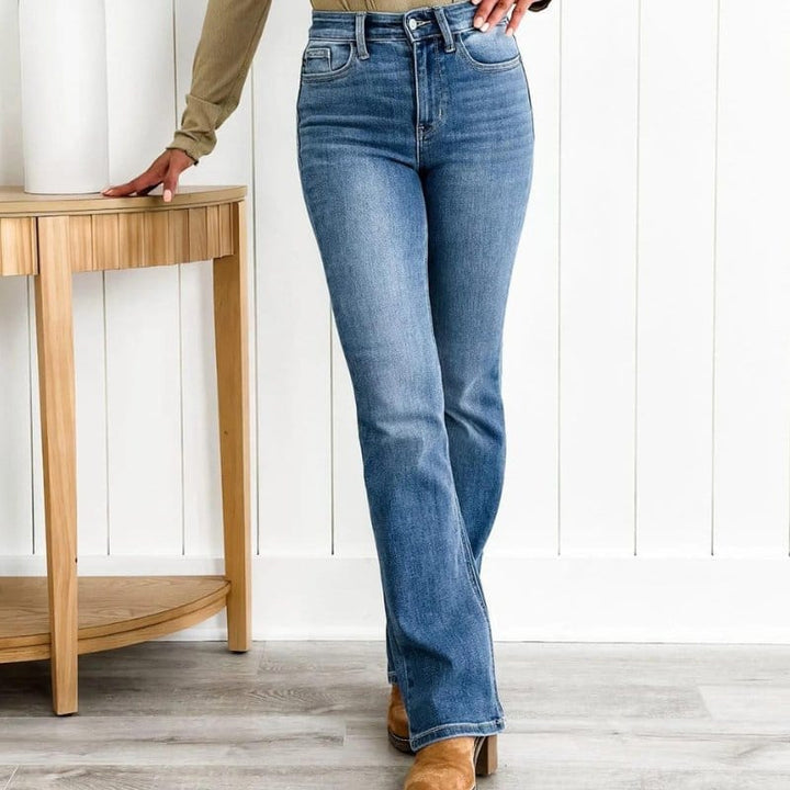Højtaljede Jeans Med Bootcut Pasform