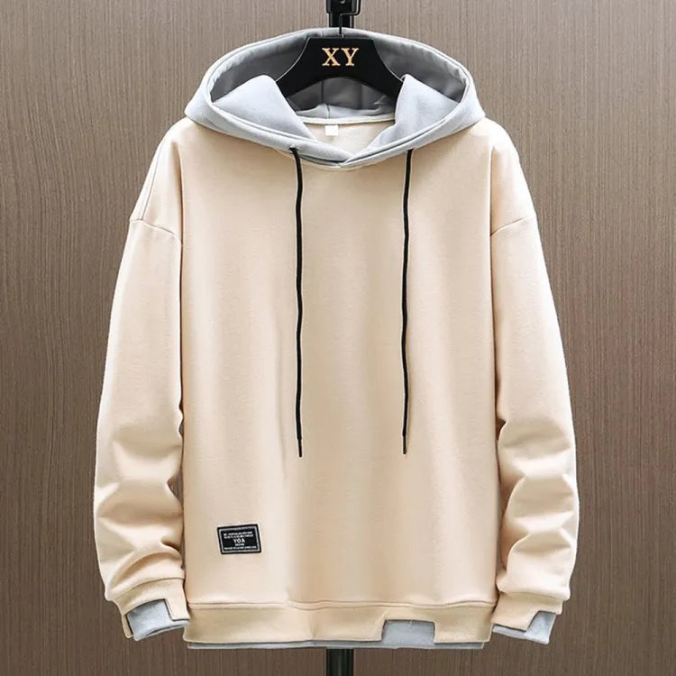 Men's hoodie with drawstring closure