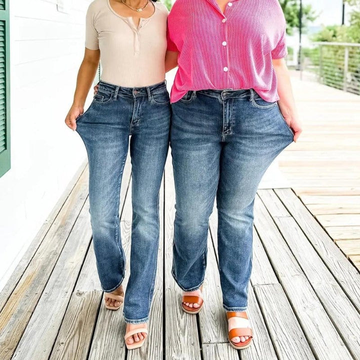 Højtaljede Jeans Med Bootcut Pasform