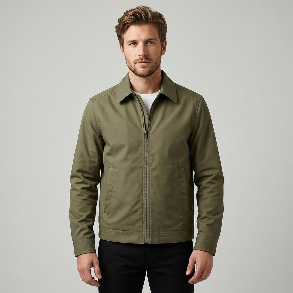 Men’s lined jacket with a zipper