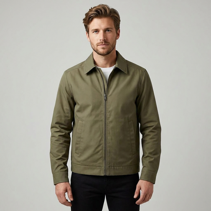 Men’s lined jacket with a zipper