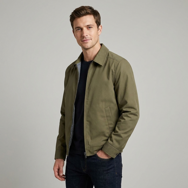 Men’s lined jacket with a zipper