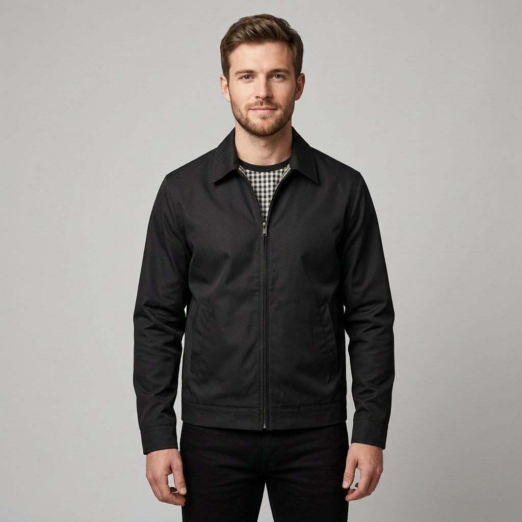 Men’s lined jacket with a zipper