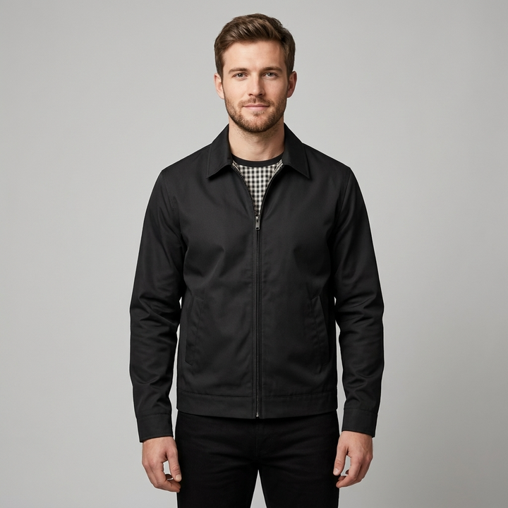 Men’s lined jacket with a zipper