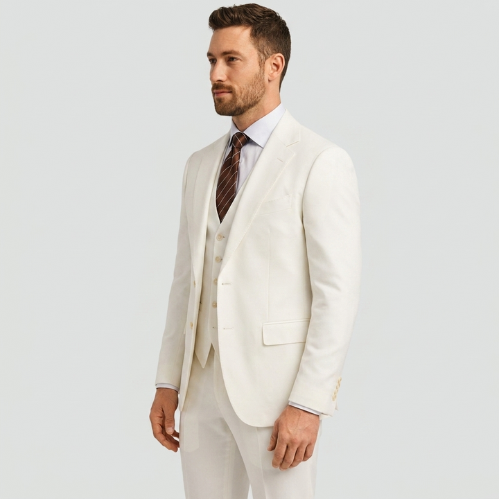 Custom three-piece suit for men