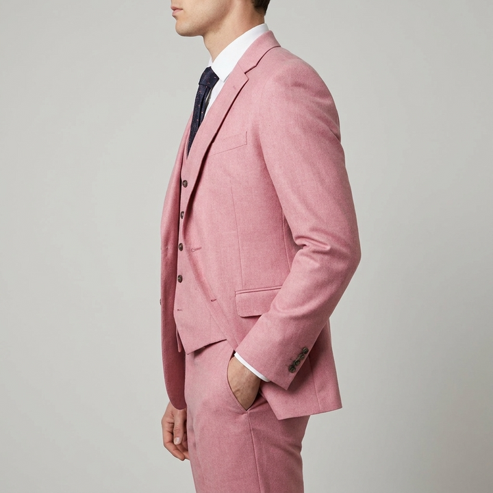 Custom three-piece suit for men