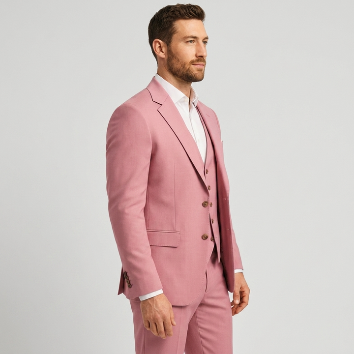 Custom three-piece suit for men