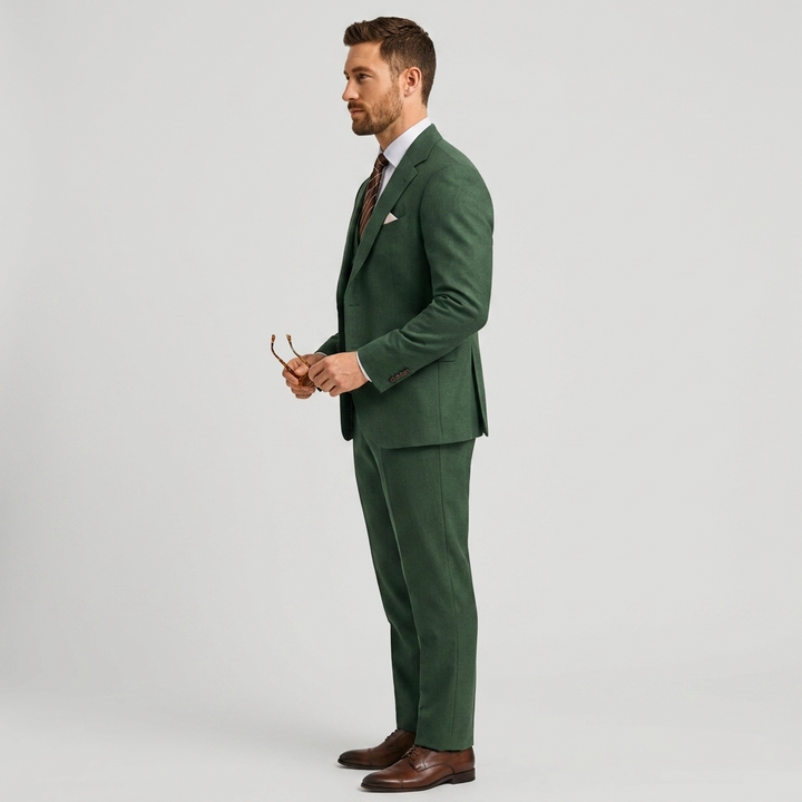 Custom three-piece suit for men