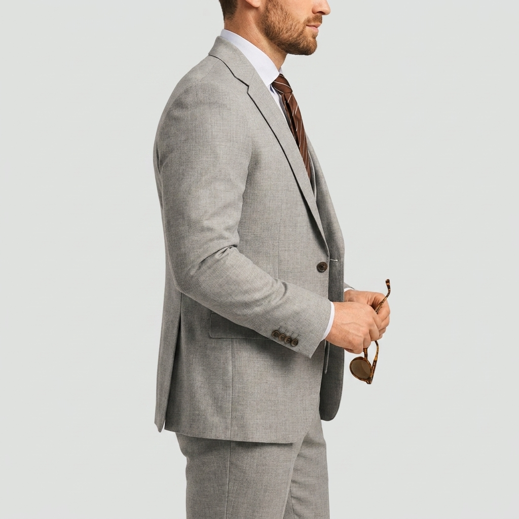 Custom three-piece suit for men