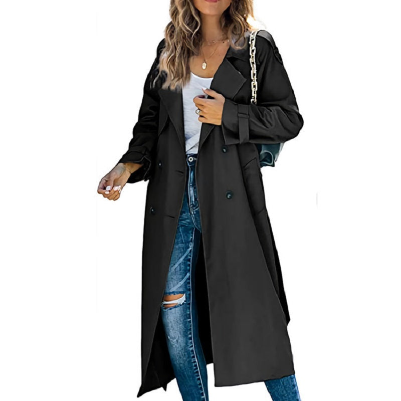 Long trench coat for women