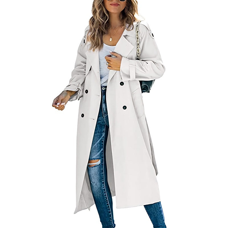 Long trench coat for women