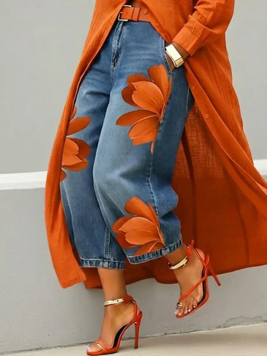 Shirt dress and jeans set for women