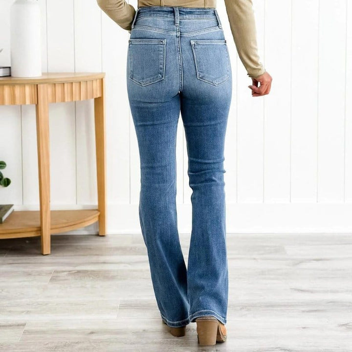 Højtaljede Jeans Med Bootcut Pasform
