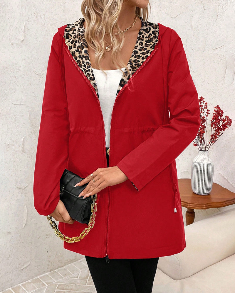 Women's Long Rain Jacket with Hood