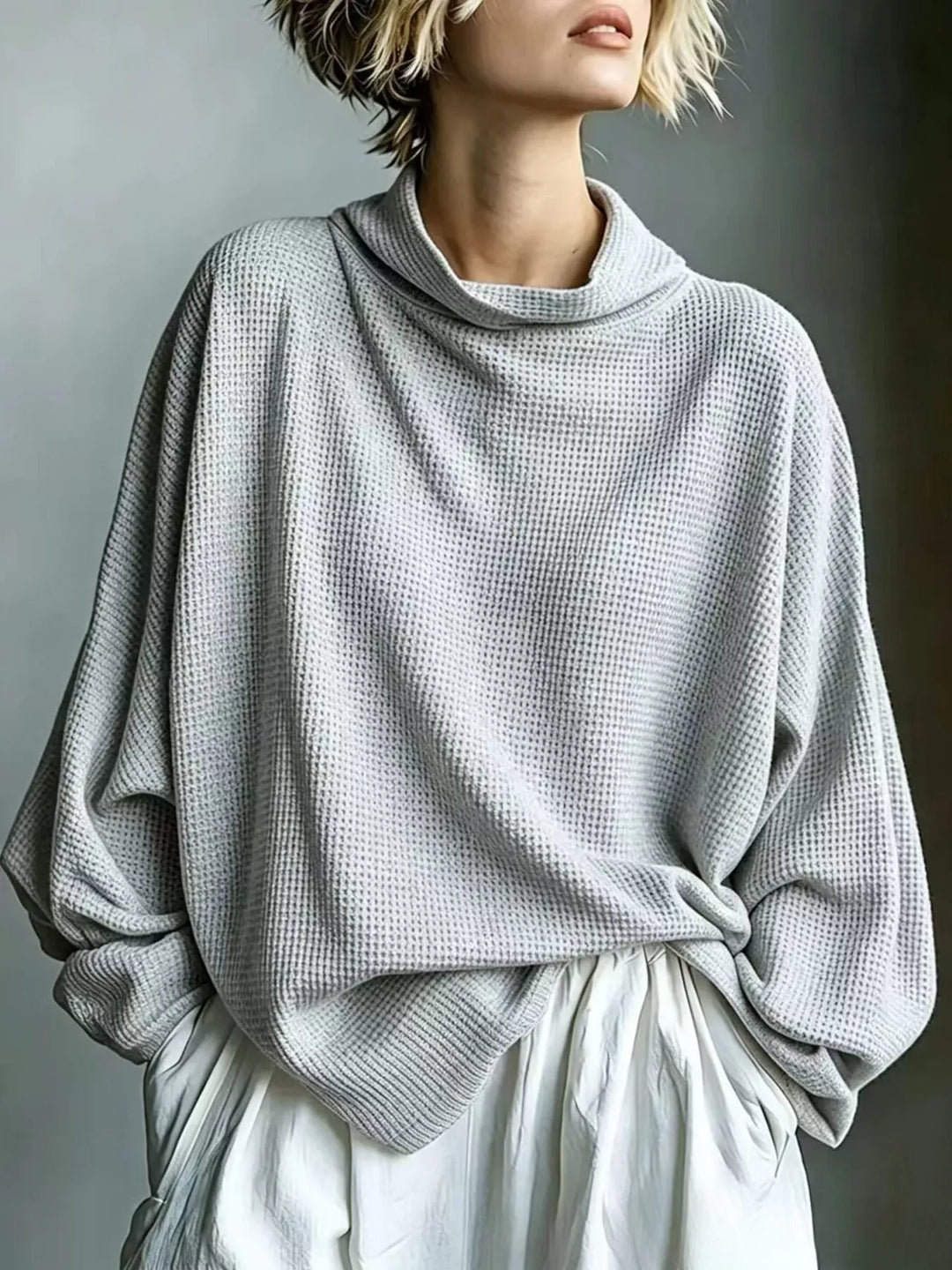 Textured Top with Mock Neck for Men