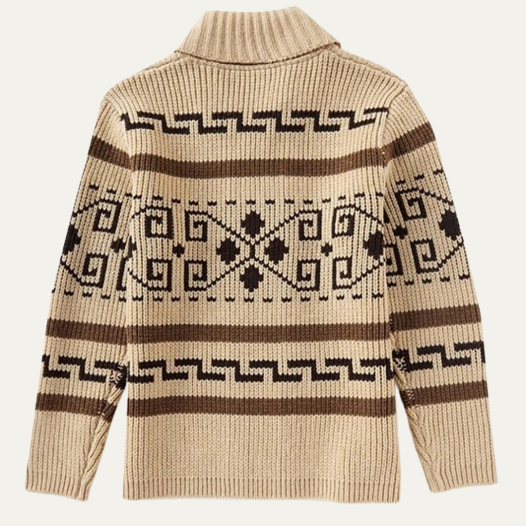 Men’s Oversized Striped Cardigan with Open Front
