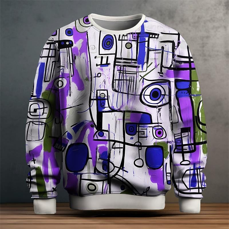 Men’s Round-Neck Sweatshirt with Print